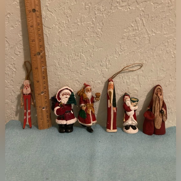 17 Vintage Christmas Santa Decorations/Ornaments Ceramic, Wooden & Hand Painted - Picture 10 of 16